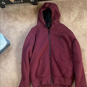 Fox Maroon Men's Hoodie